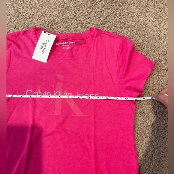 Women's CALVIN KLEIN pink Tshirt - Picture 6 of 10